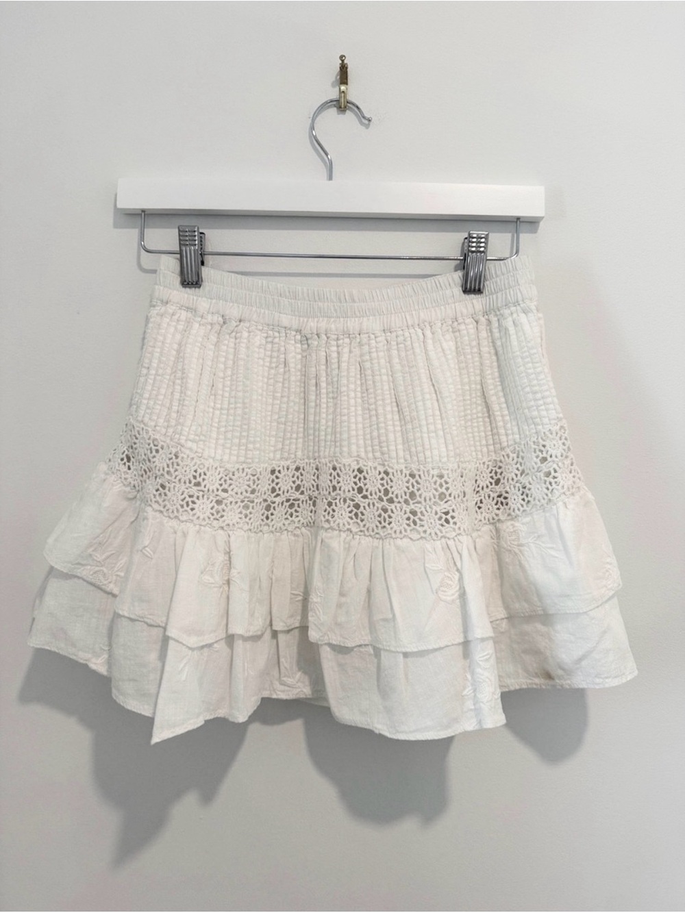 LoveShackFancy: White Mini Skirt